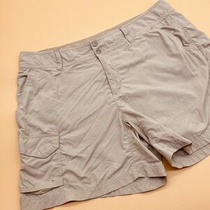Columbia Omni-Shield Advanced Repellency Shorts Women's Sz‎ 14 Tan 5" Inseam